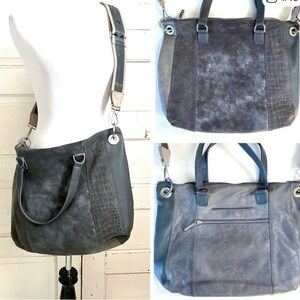 Hammitt Leather Suede Large Convertible Tote Crossbody Bag